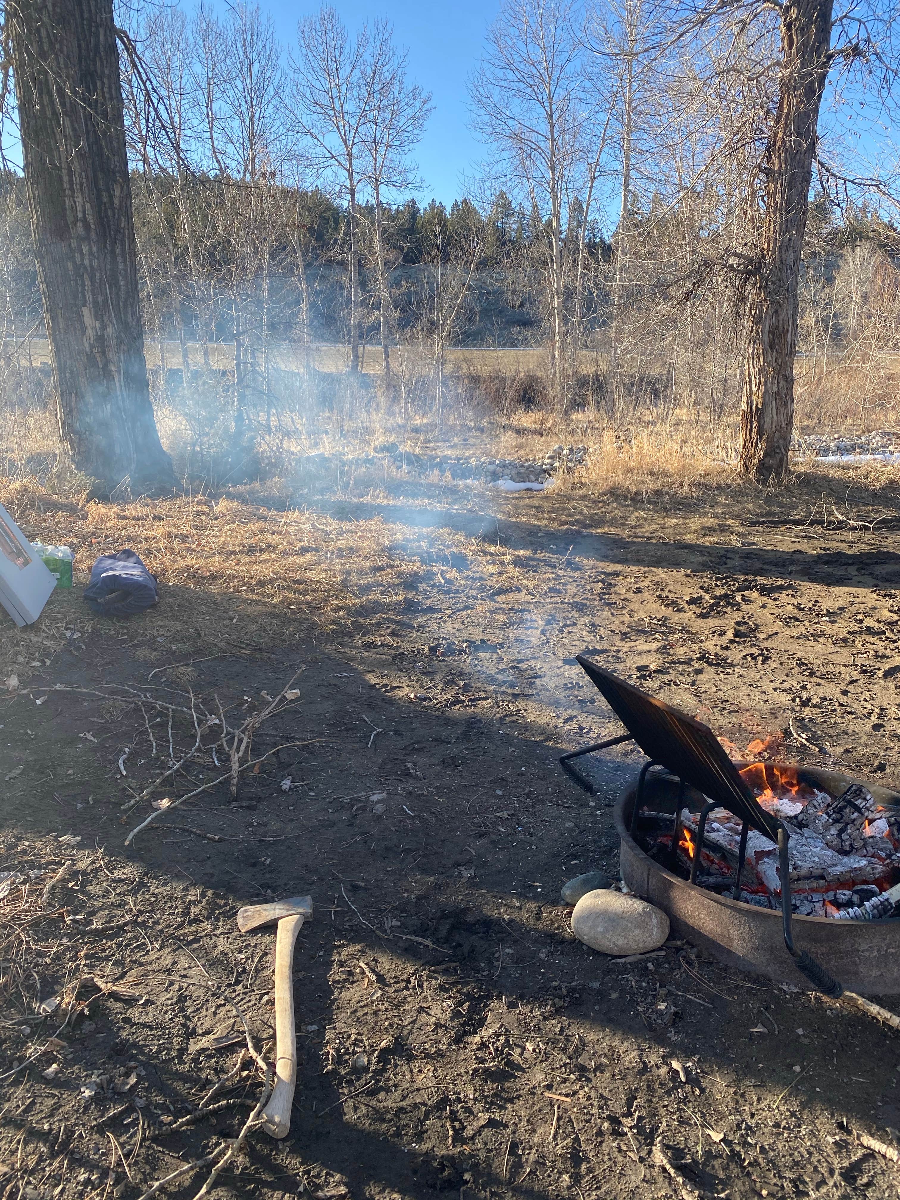 Camper-submitted photo at Swinging Bridge Fishing Access Site - TEMPORARILY CLOSED near Acton, MT