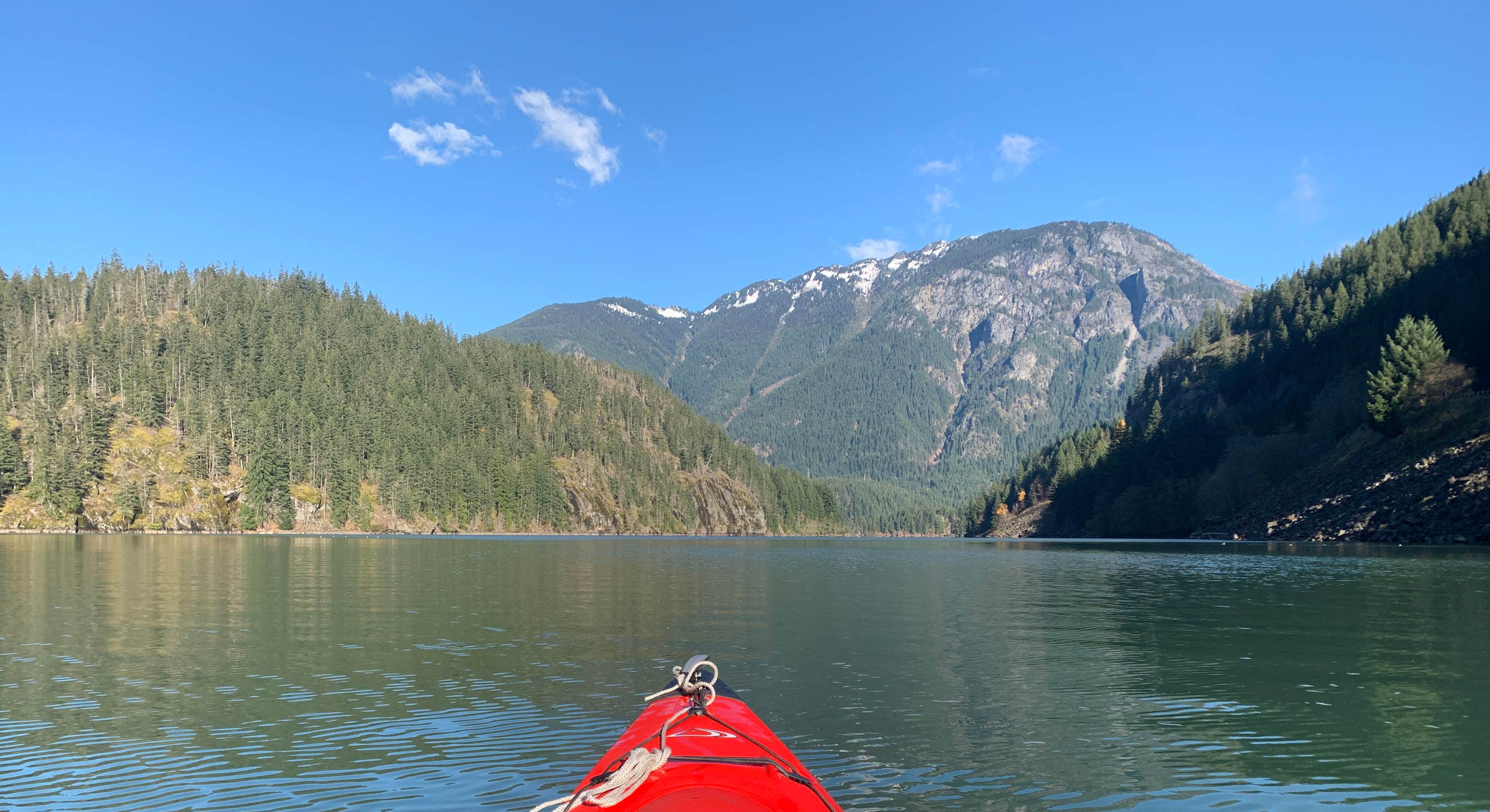 Kayaking at Colonial Creek South Campground Ross Lake National Recreation Area