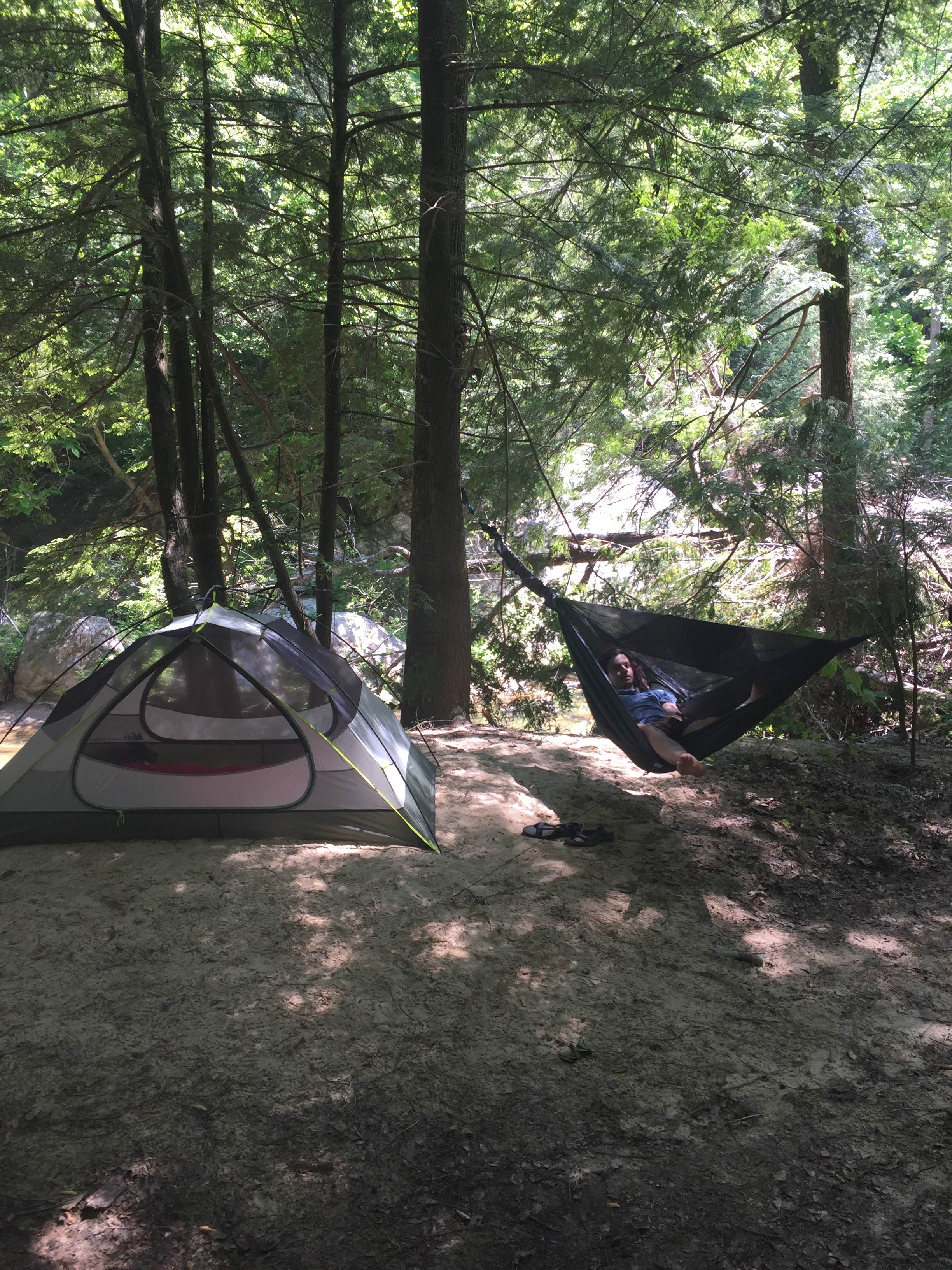 Matthew P.'s photo of tent camping at Thompson Creek Trail Campsites near Florence, AL
