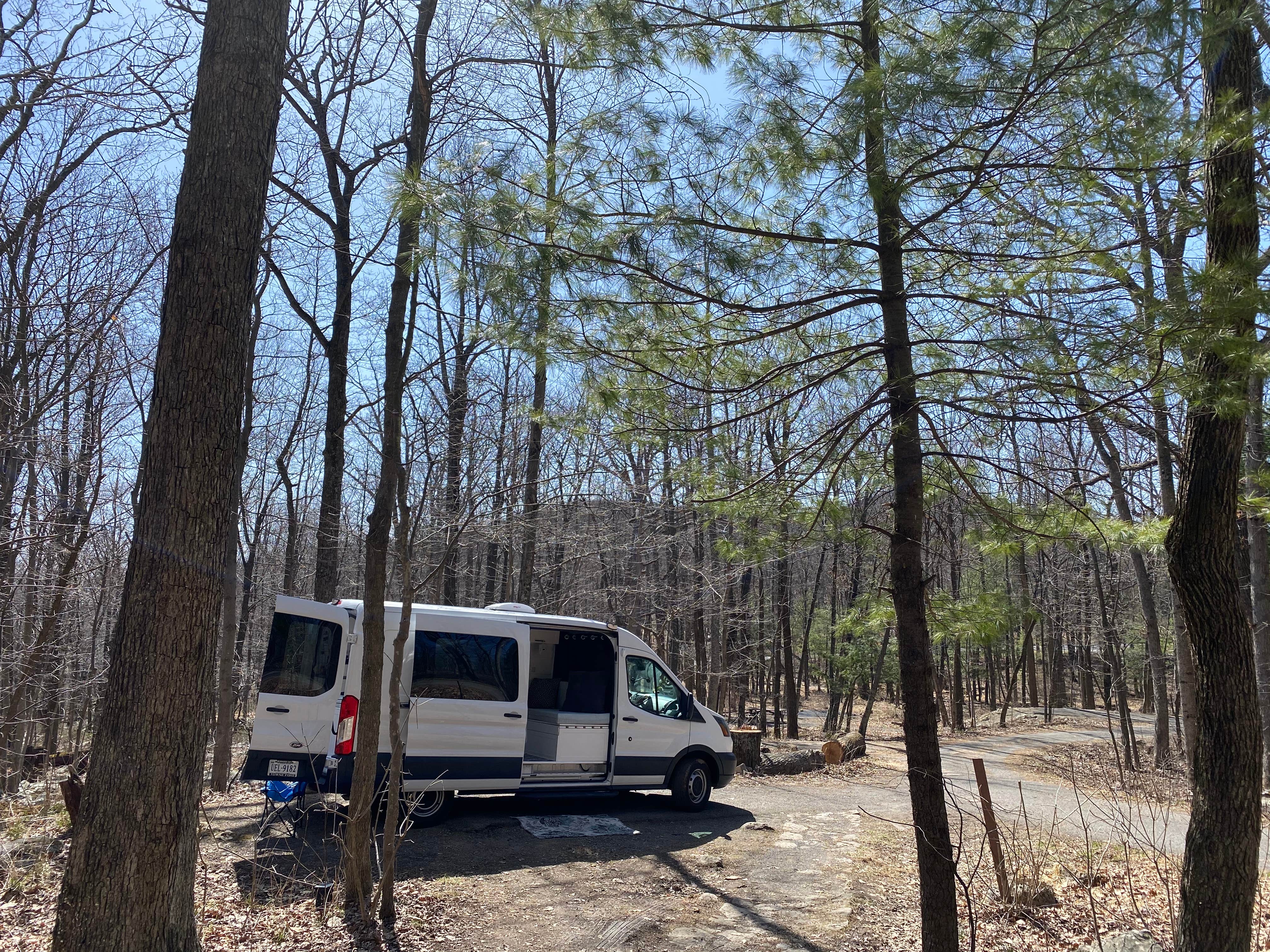 Camping near Cedar Creek Trail dispersed campsite: Wolf Gap, Basye, West Virginia