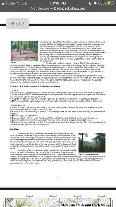 Park and Pack Campsite 10 — Mohican-Memorial State Forest