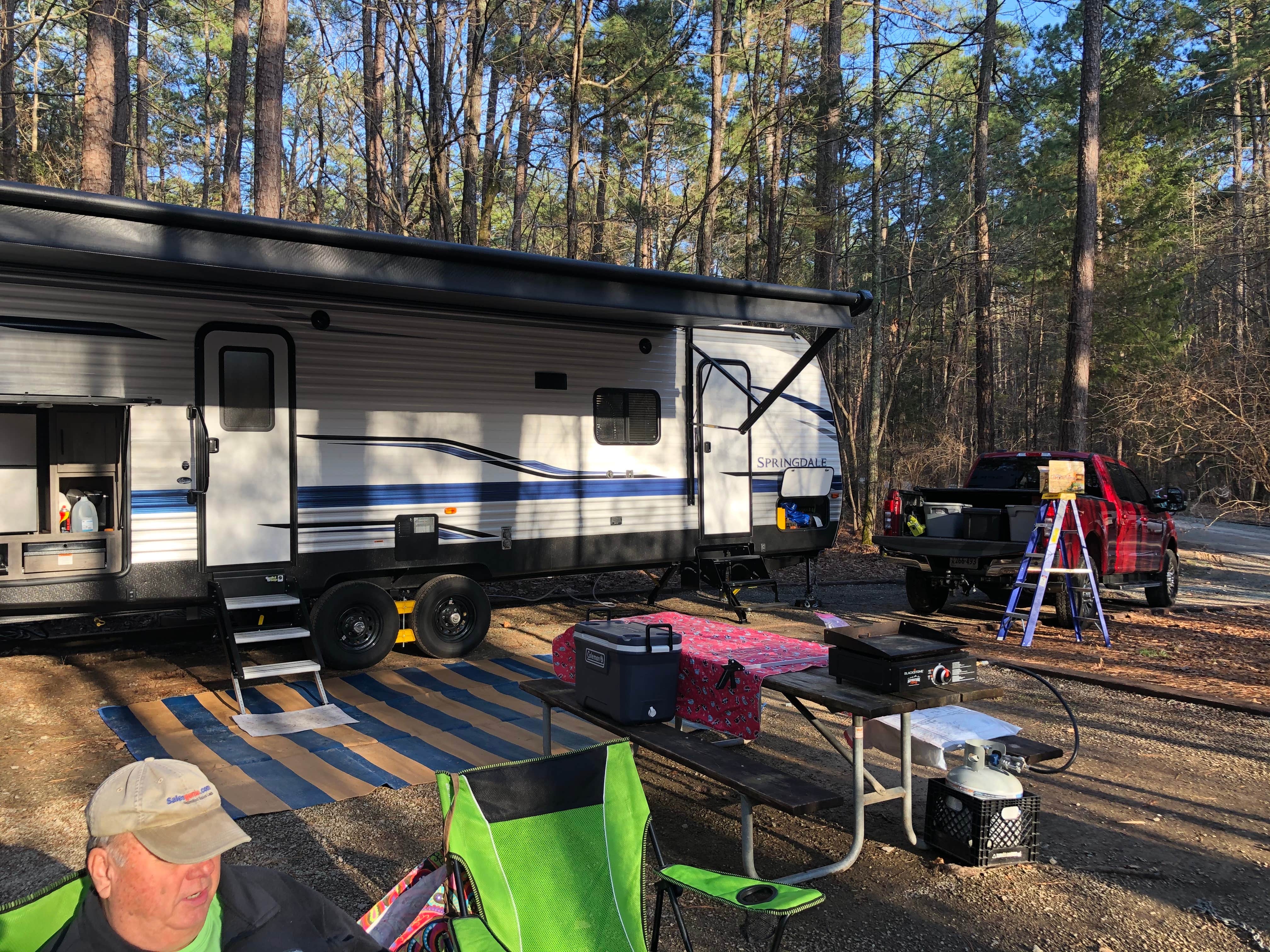 Martha S.'s photo of rv camping at Poplar Point Campground — Jordan Lake State Recreation Area near Durham, NC