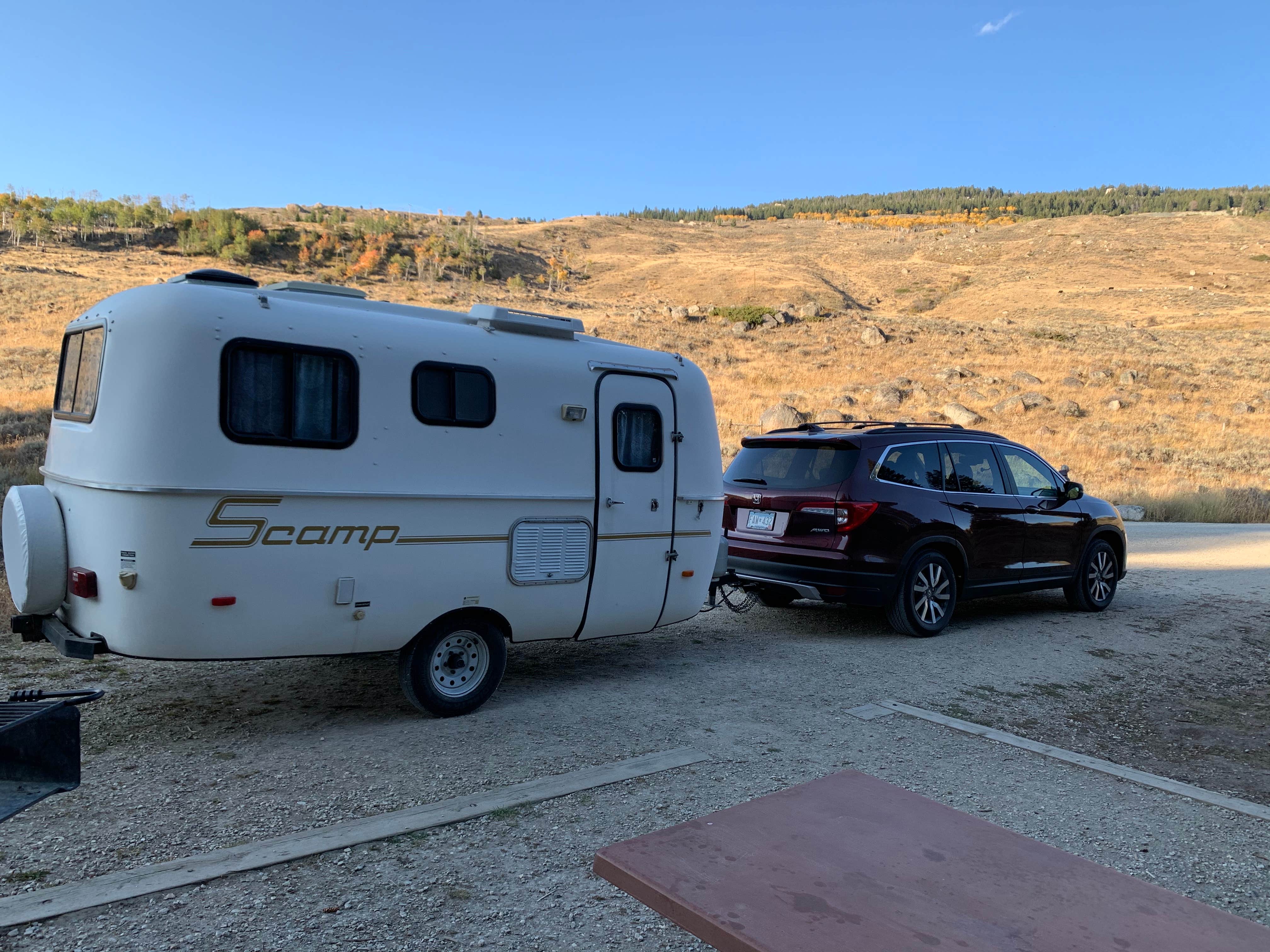 Andrea's photo of rv camping at Shell Creek near Big Horn, WY