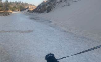 Lexi G.'s photo of camping with pets at Jackpine Hike-In Campground — Ludington State Park near Free Soil, MI