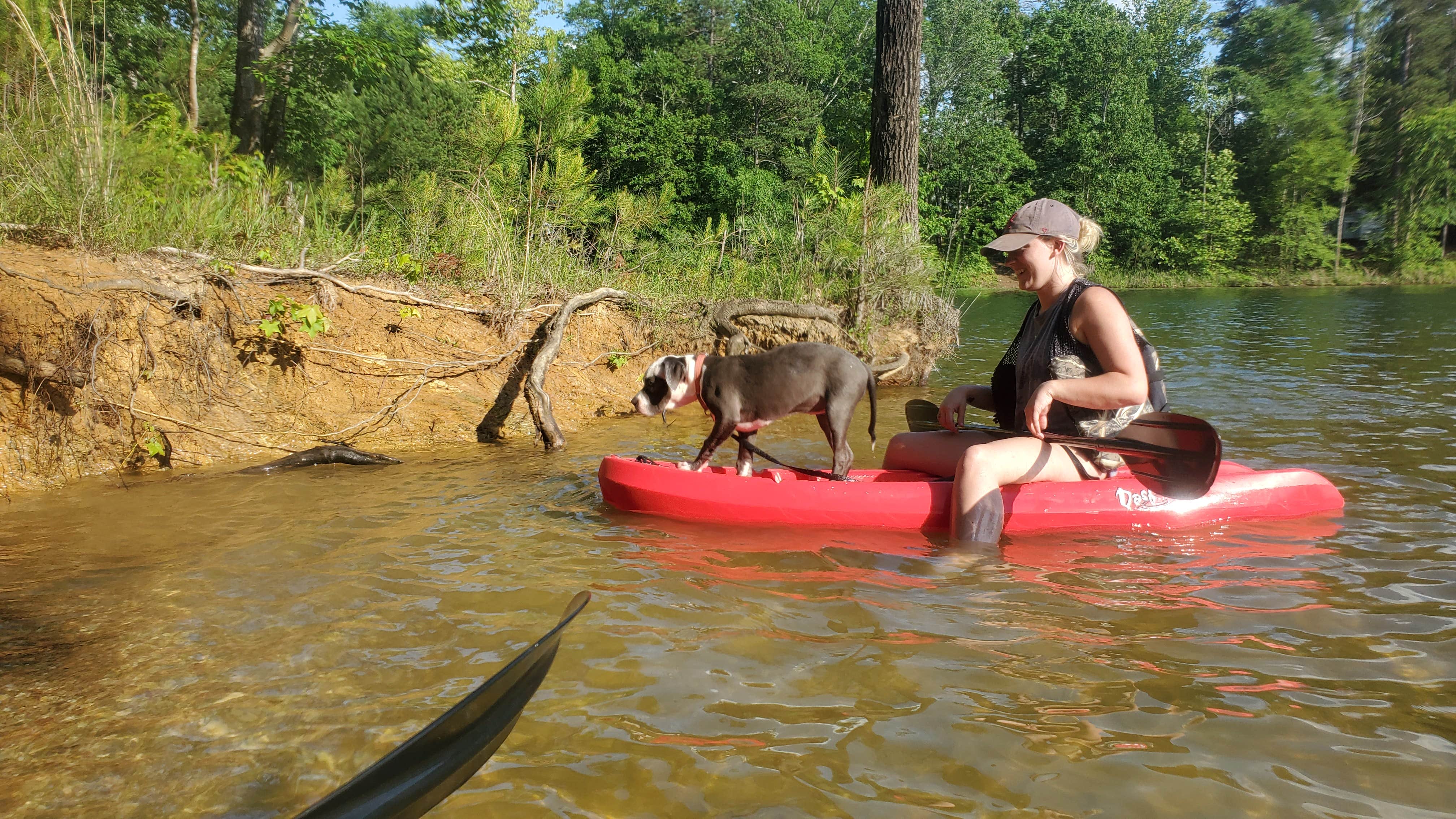 Kim M.'s photo of camping with pets at Clark Creek North Campground near Douglasville, GA