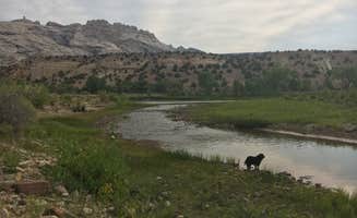 Lise F.'s photo of camping with pets at Split Mountain Group Campground — Dinosaur National Monument near Dinosaur National Monument