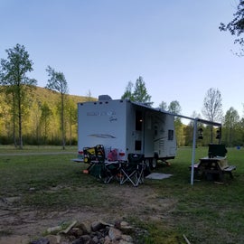 Nice campsites.  No electricity or water.  Filled our holding tank and brought generator in case we needed it.