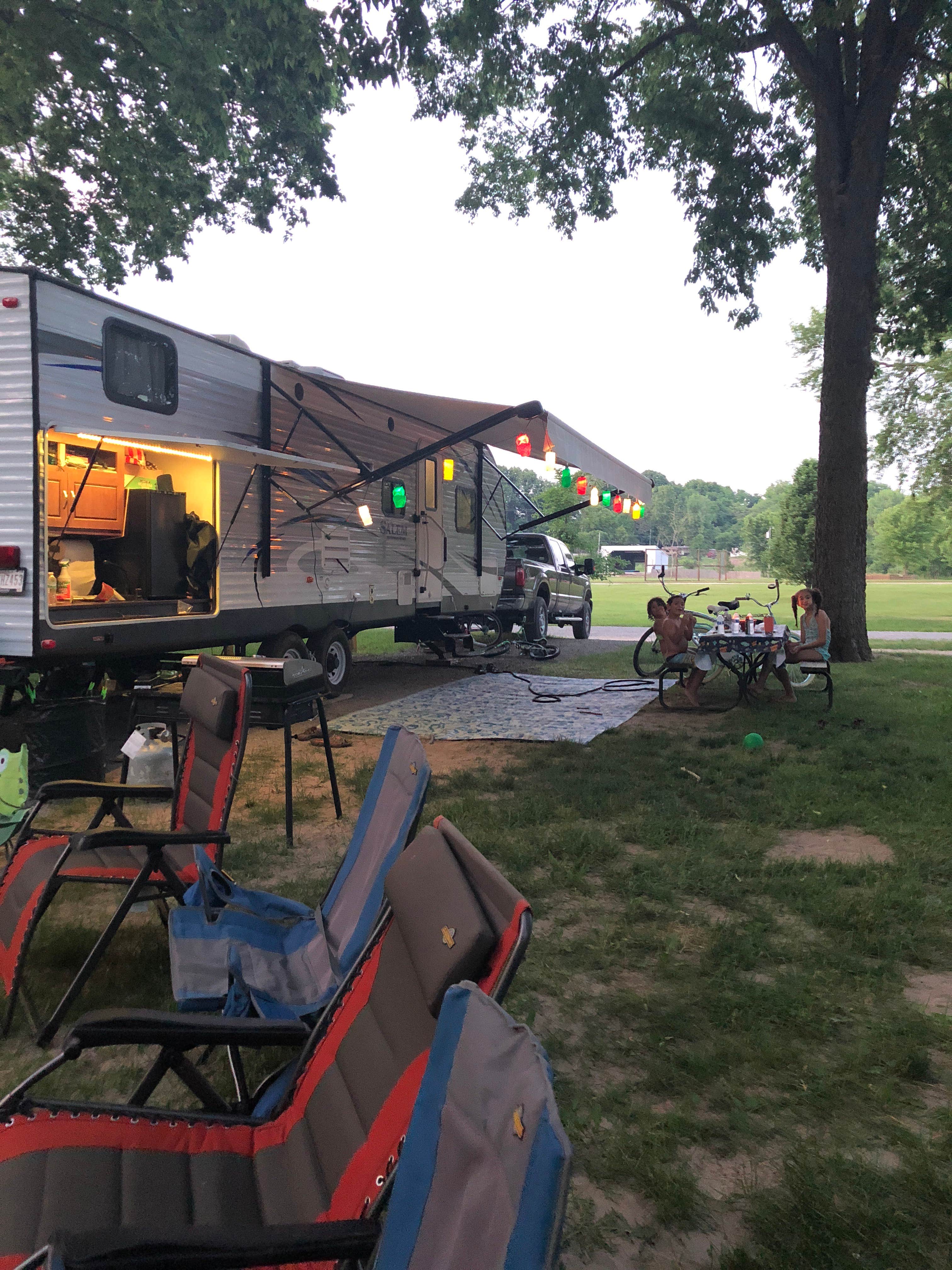 Adam W.'s photo of rv camping at Sugar Creek Campground and Canoe Rental LLC near Clermont, IN