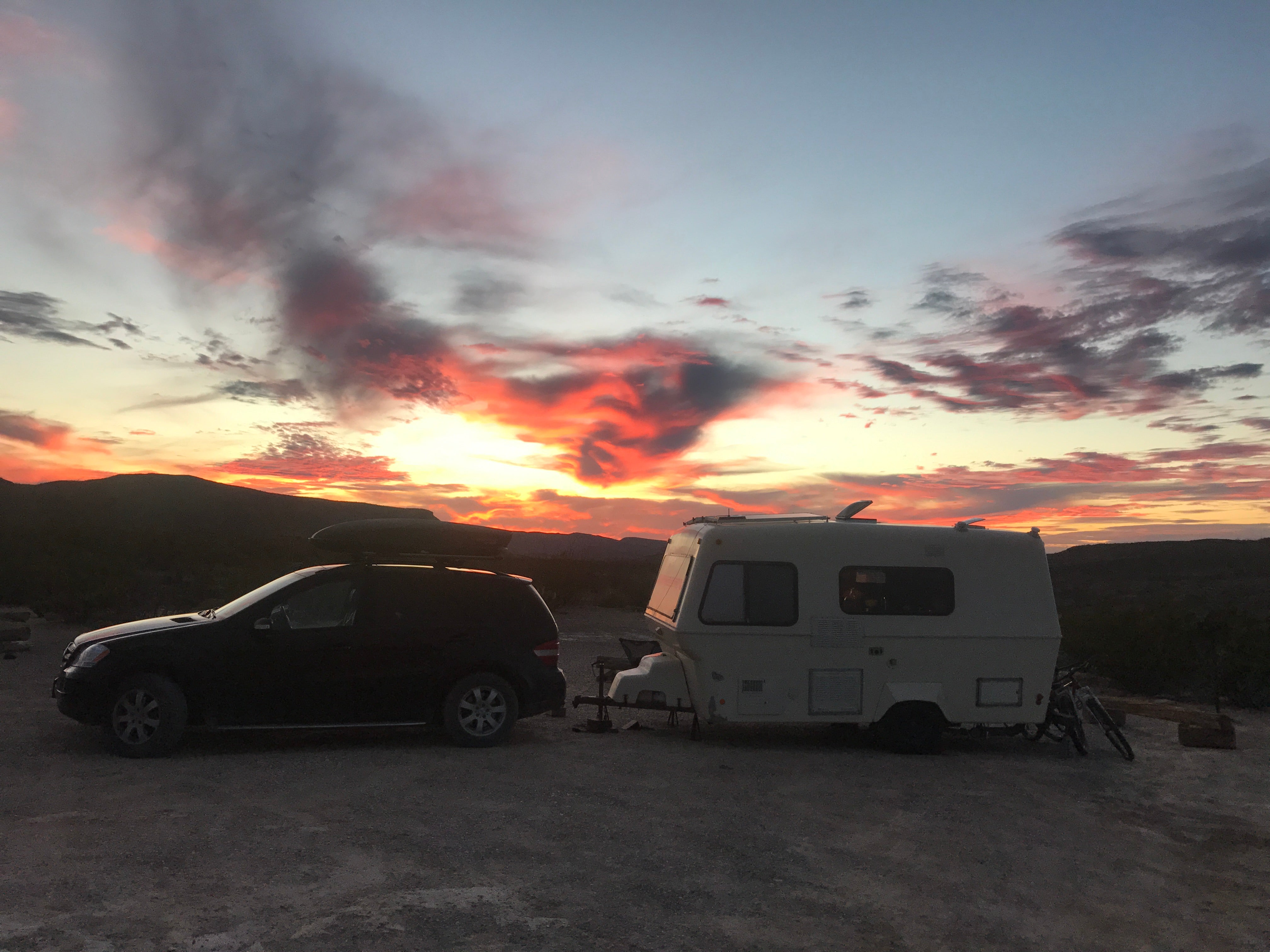 Sunset at campsite