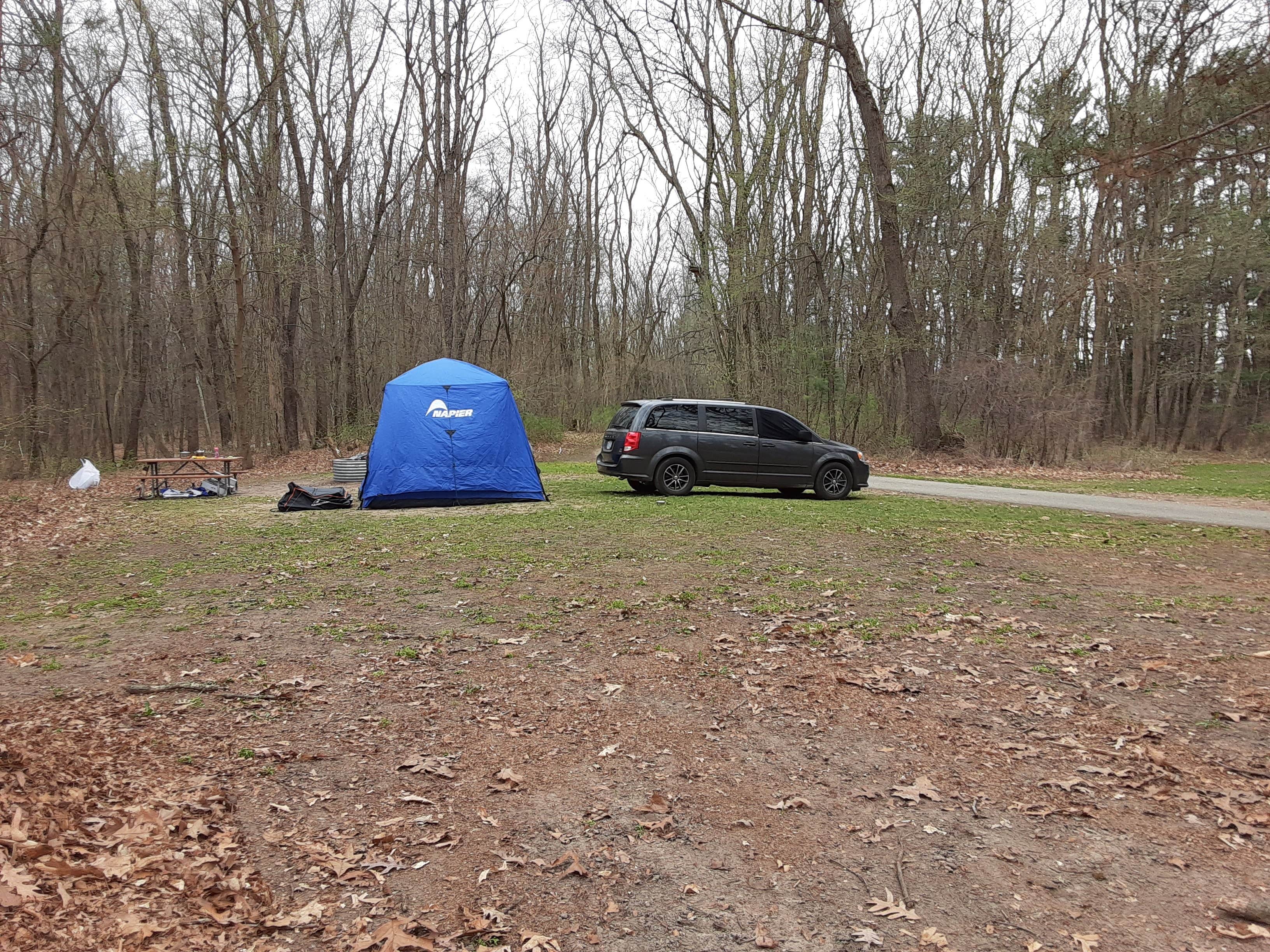 Erika N.'s photo of tent camping at Appleton Lake Campground near New Hudson, MI