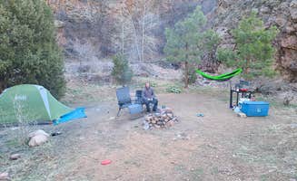 Chelsea F.'s photo of tent camping at Phantom Canyon Road BLM Sites in Colorado