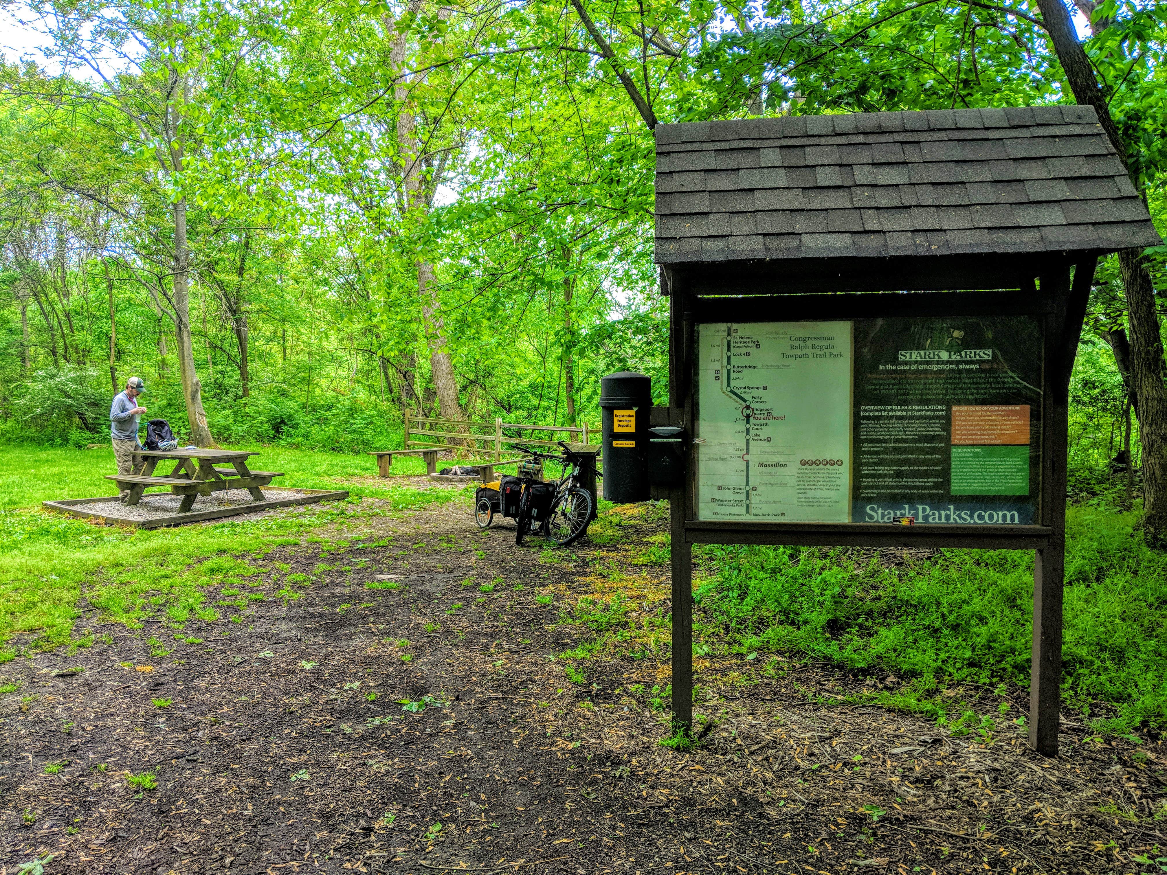 Camper-submitted photo at Rivers Edge Camping Area (Bridgeport Quarry Trailhead) near Wadsworth, OH