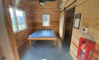 Jen B.'s photo of glamping accommodations at Moccasin Branch Campground — Raven Rock State Park near Holly Springs, NC