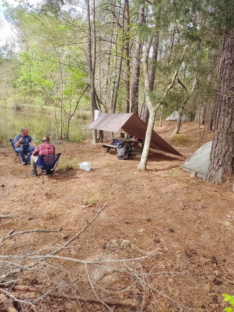 Julie L.'s photo of tent camping at Dockside Bluff on the Lake near Wingate, NC