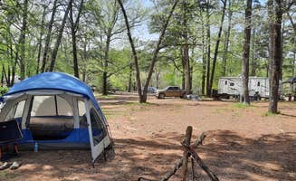 The P.'s photo of tent camping at Irons Fork Primitive Camping near Jones Mill, AR