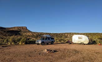 Shari  G.'s photo of a dispersed camping area at Cherry Creek Rd (NF203) Dispersed Camping Near Roosevelt Lake - Tonto National Forest near Superior, AZ