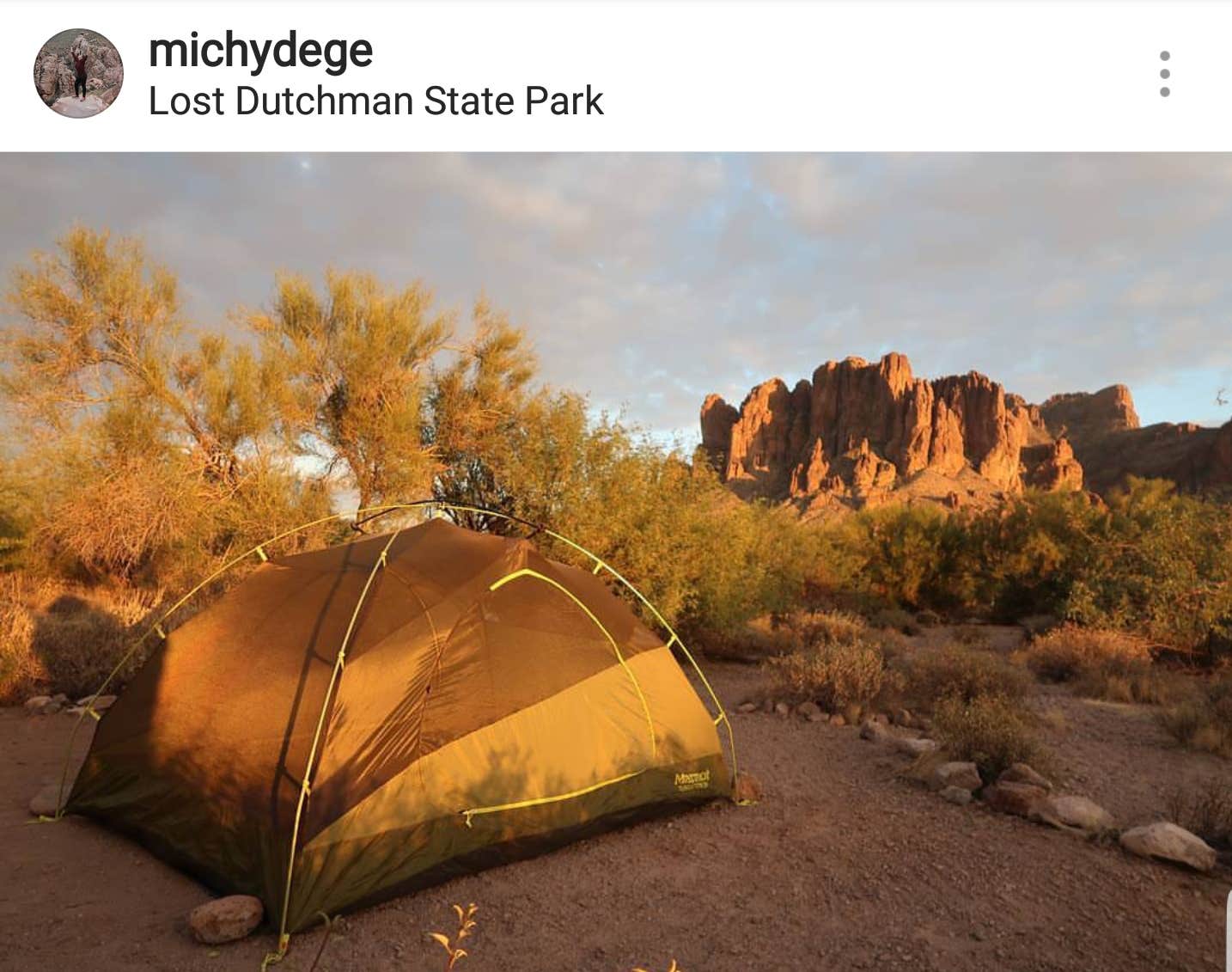 Michaela D.'s photo at Lost Dutchman State Park Campground near Superstition Mobile Ranch, AZ
