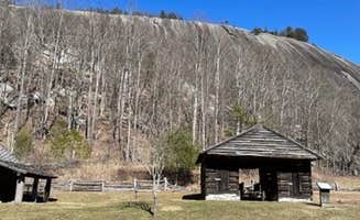Harold C.'s photo of glamping accommodations at Stone Mountain State Park Campground near Statesville, NC