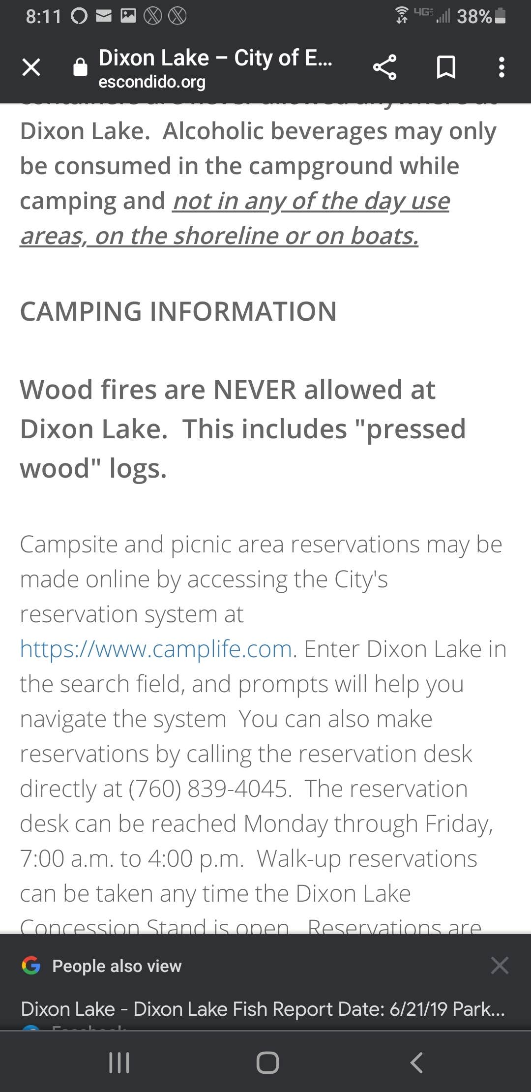 Dixon Lake Campground | Escondido, CA