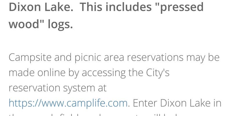 Camper submitted image from Dixon Lake Campground