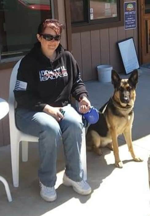 Dawn H.'s photo of camping with pets at Tee Pee Campground near Moran, MI