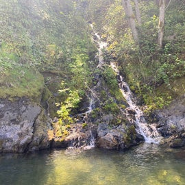 a little waterfall up river