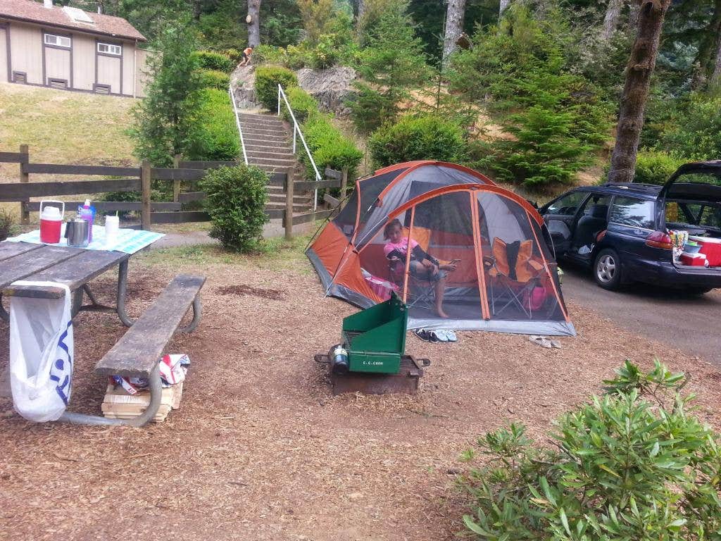 Camper submitted image from Umpqua Lighthouse State Park Campground - 1