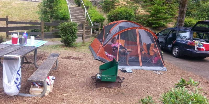 Camper submitted image from Umpqua Lighthouse State Park Campground