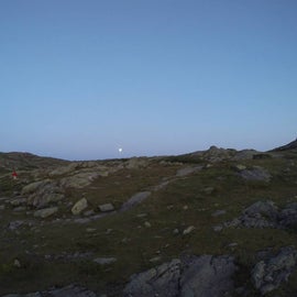 The moonrise from right outside the hut.