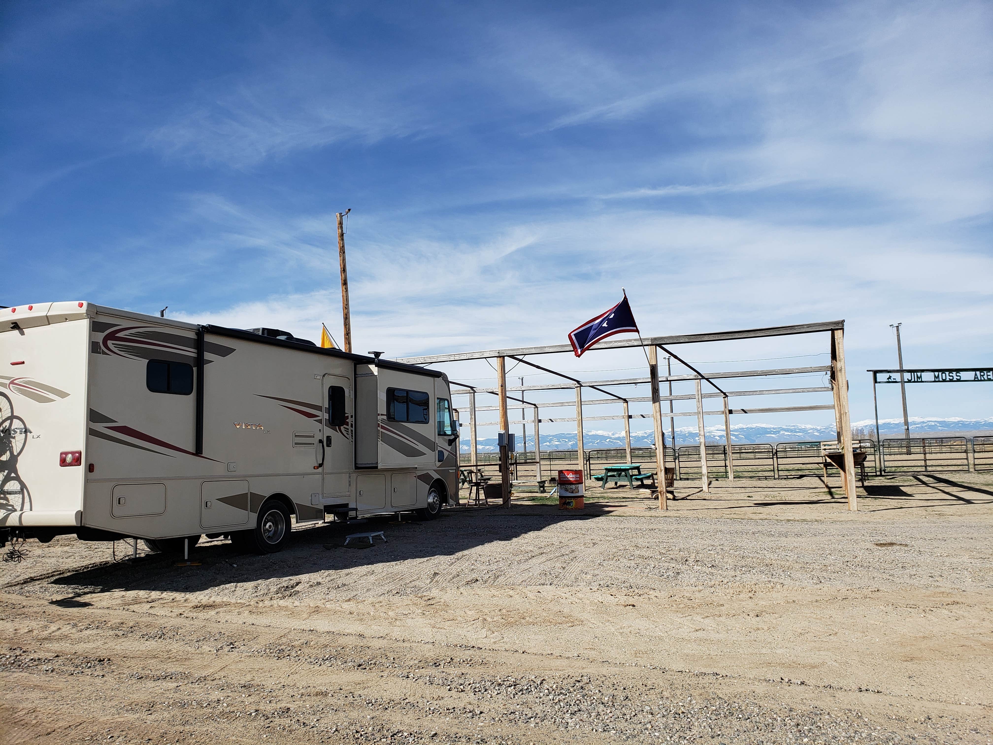 Nancy C.'s photo of rv camping at Jim Moss Arena Campground near Thermopolis, WY