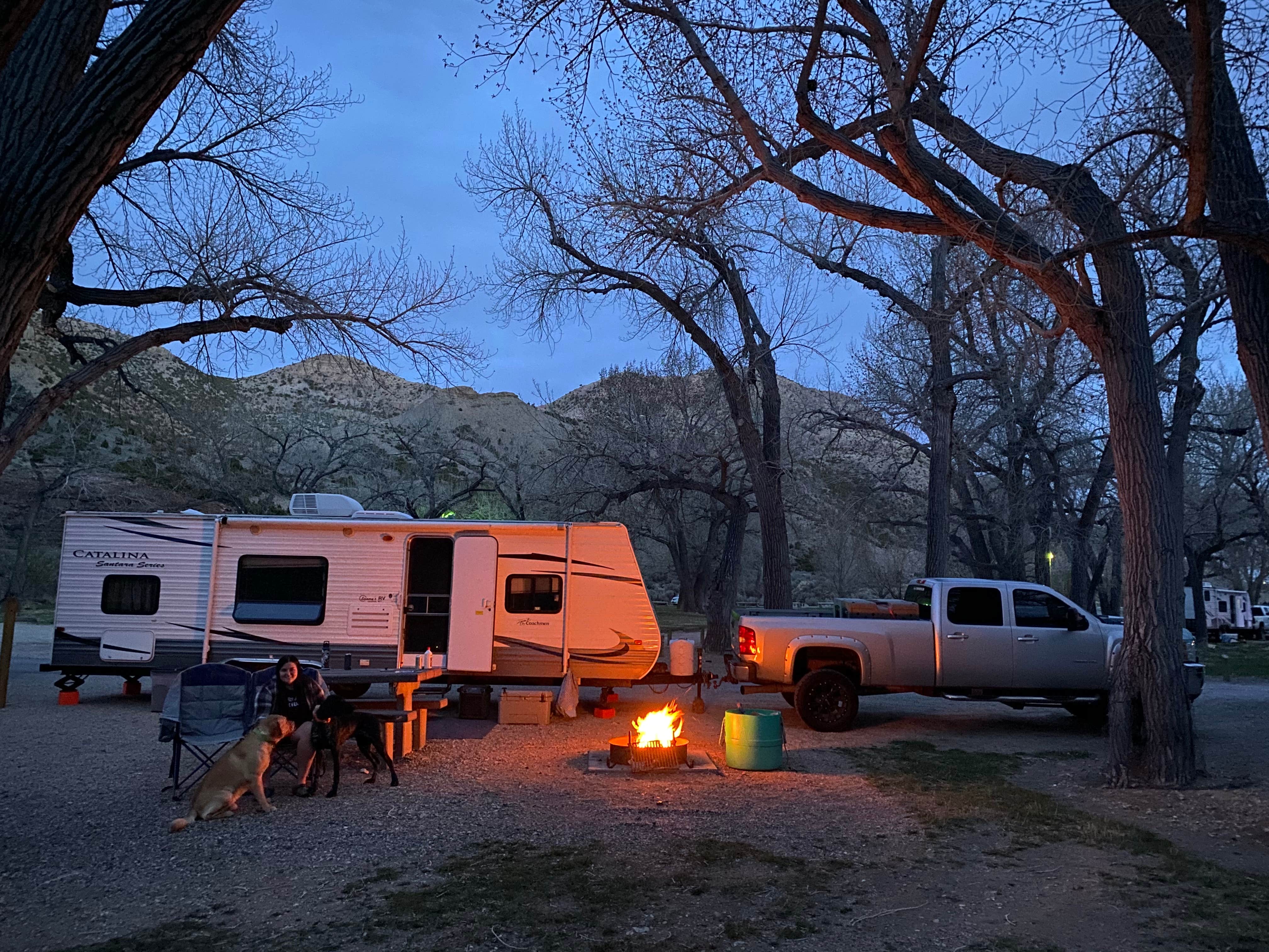 Zach R.'s photo of camping with pets at Upper Wind River Campground — Boysen State Park near Riverton, WY