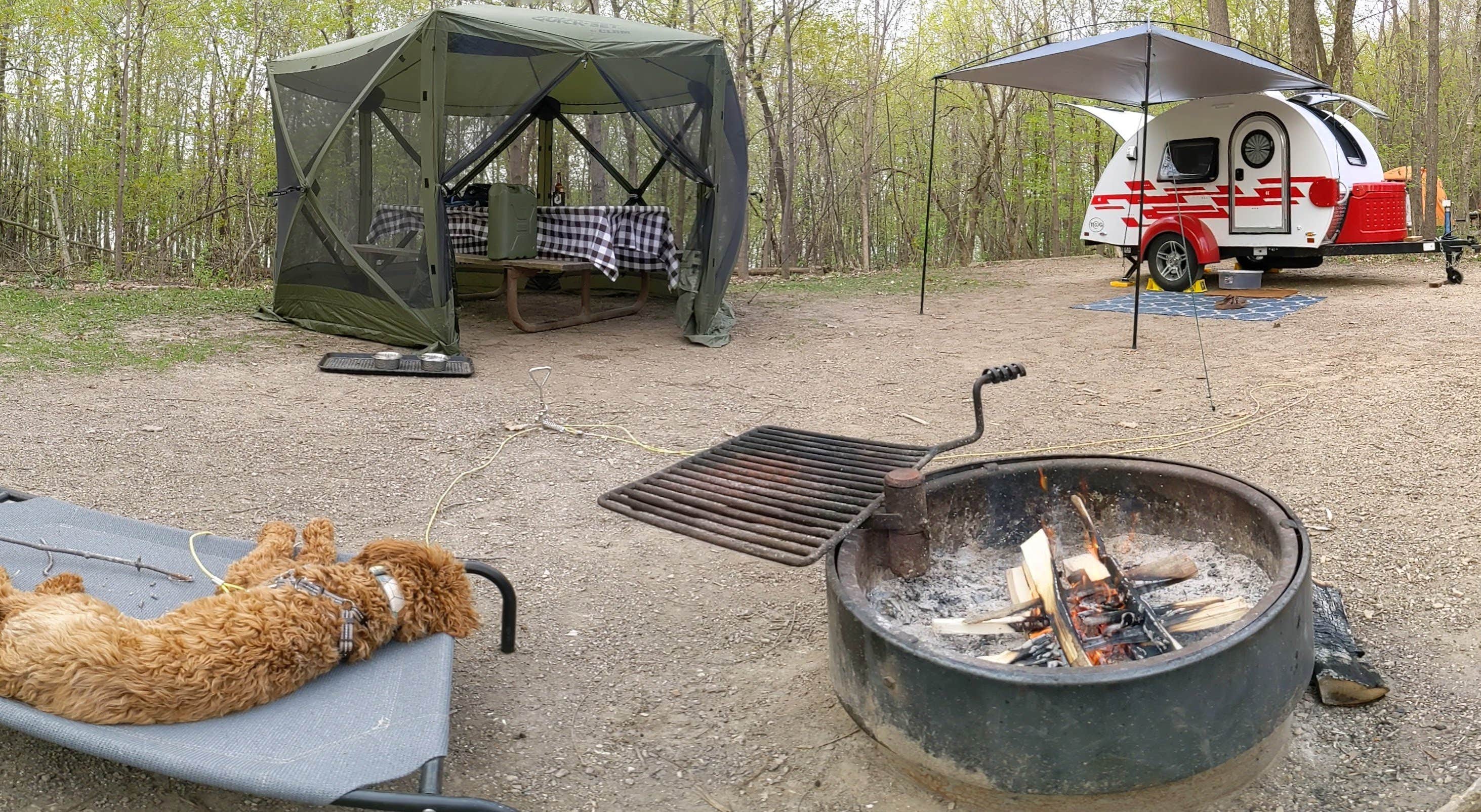 Mandee L.'s photo of camping with pets at Frontenac State Park Campground near Red Wing, MN