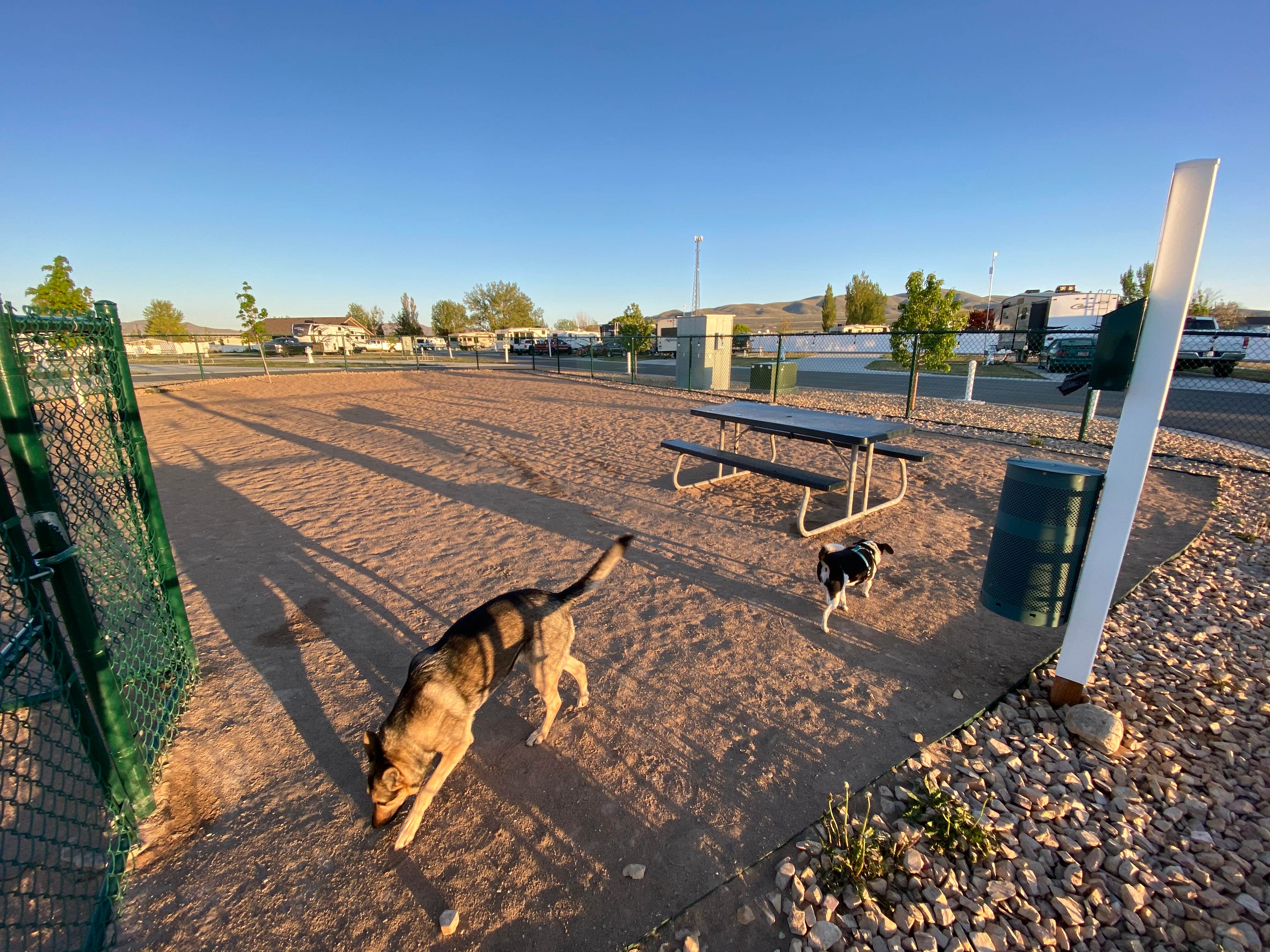 Kimberly D.'s photo of camping with pets at Aspen Grove RV Park near Logan, UT