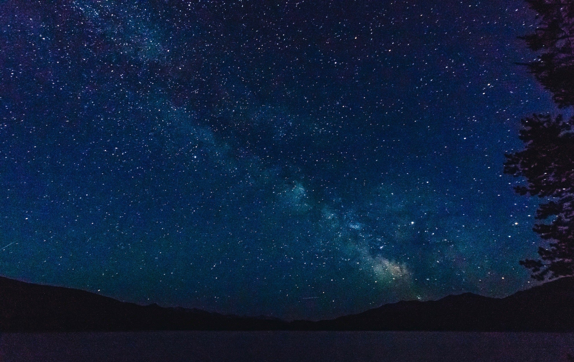 Milky Way rising over the lake