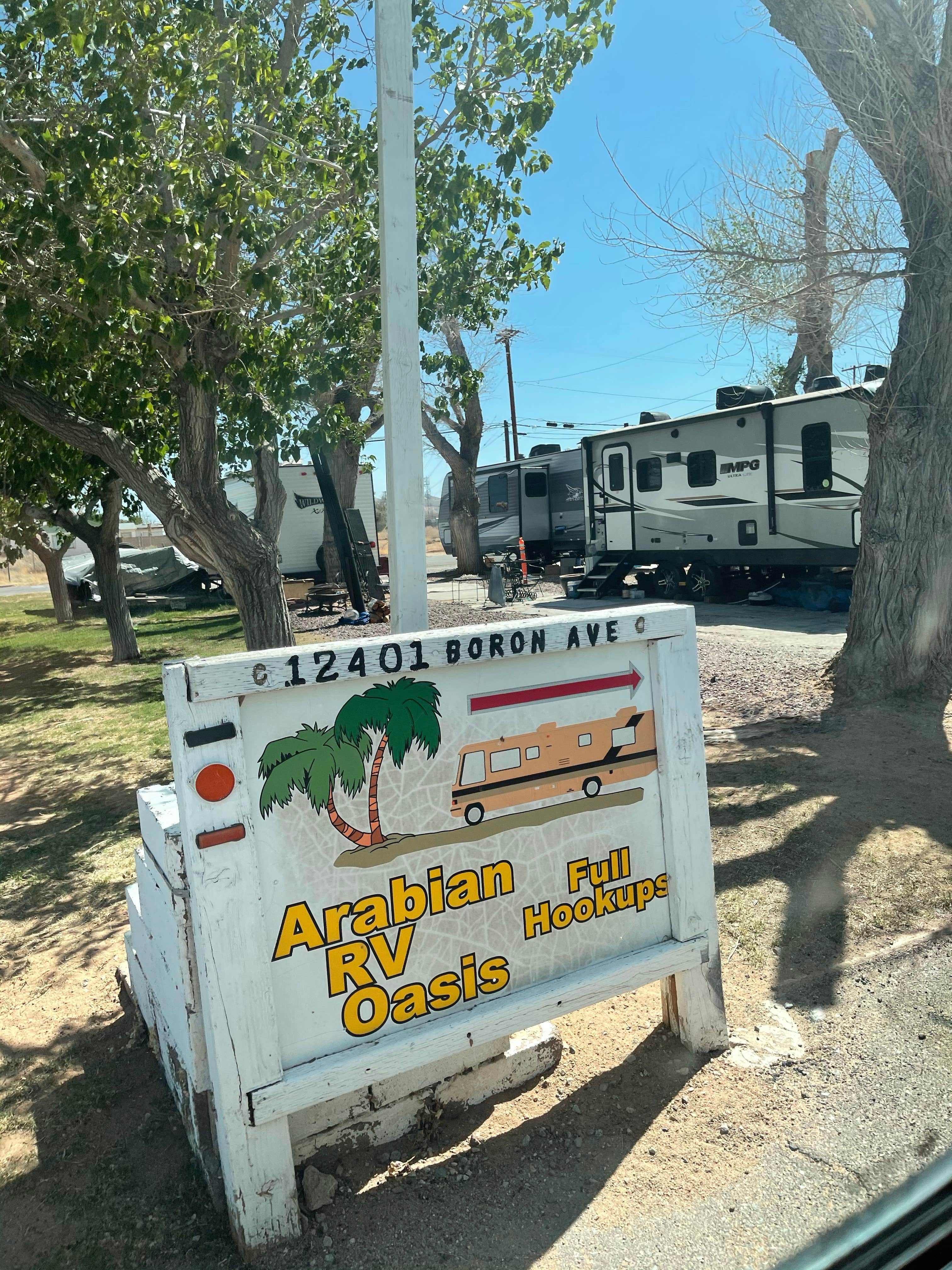 Camper-submitted photo at Arabian RV Oasis near Red Mountain, CA