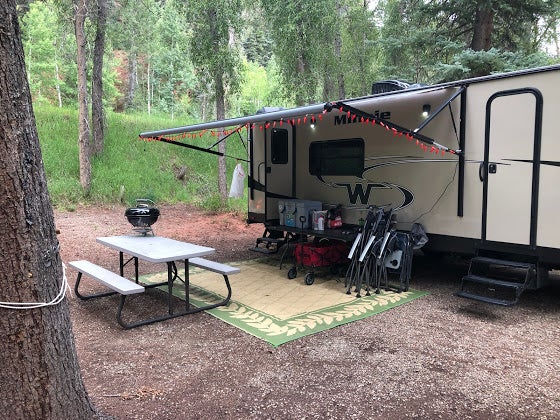 Camper submitted image from Priest Gulch Campground and RV Park Cabins and Lodge - 1