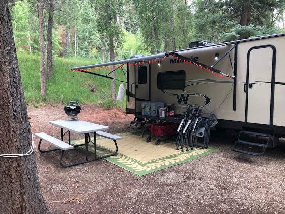 Camper submitted image from Priest Gulch Campground and RV Park Cabins and Lodge - 1