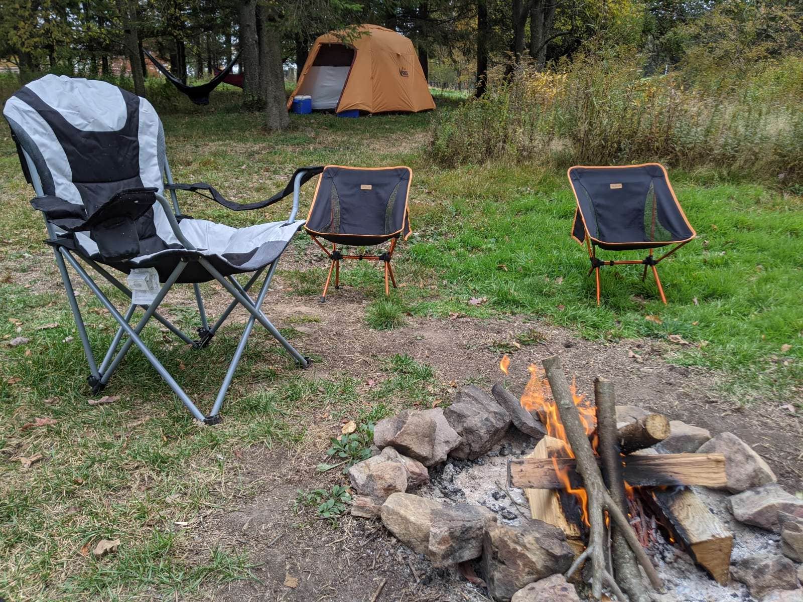 Jennifer's photo of tent camping at Possum Tail Farm Camp near Brownfield, PA