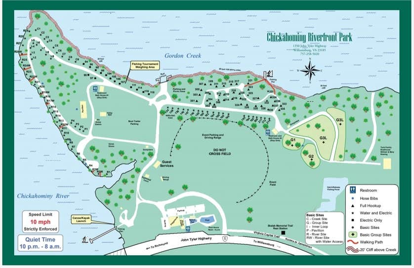 Chickahominy Campground Map