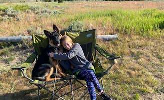 Cody E.'s photo of camping with pets at Mountain Village Resort near Stanley, ID