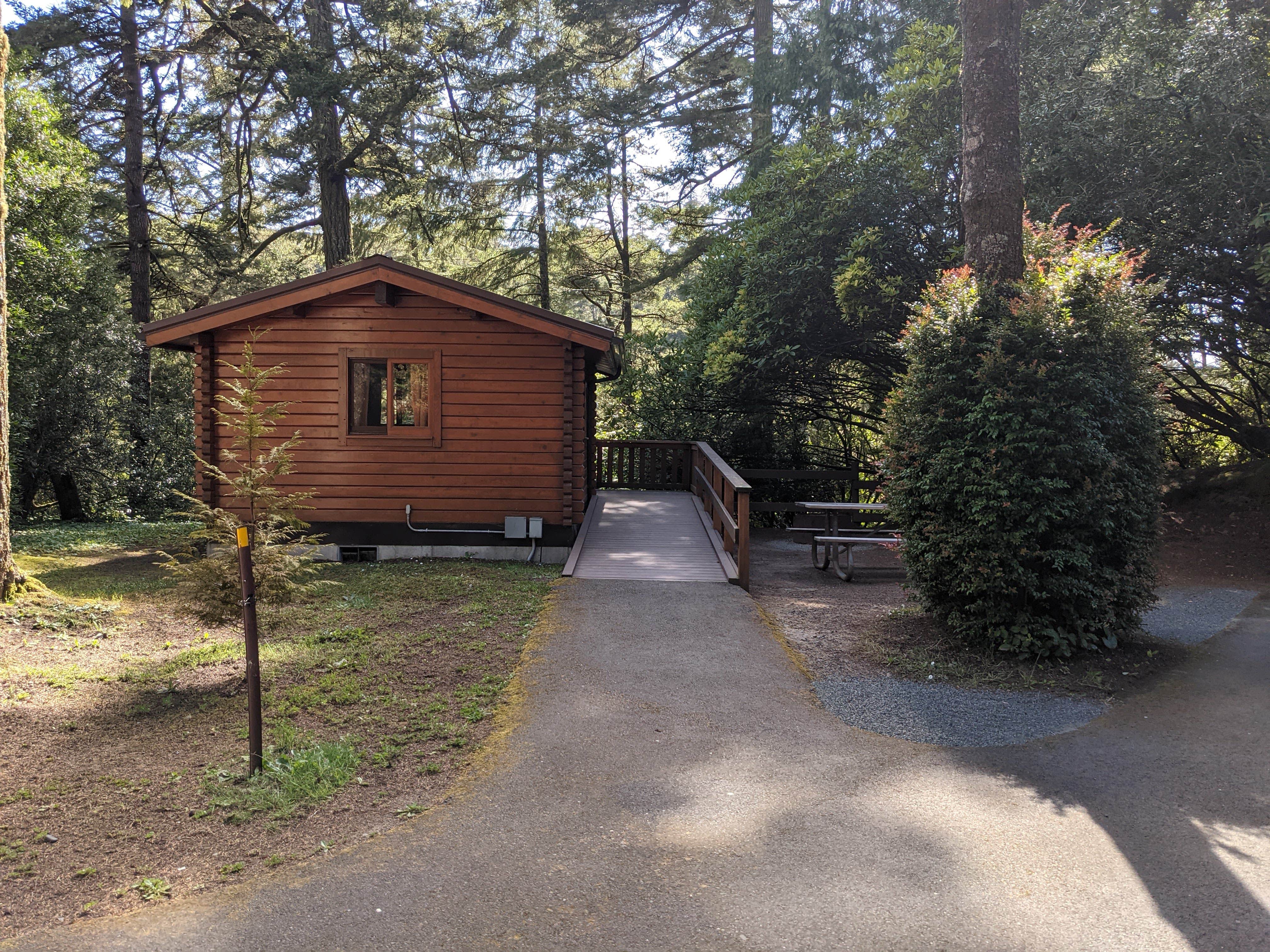 Laura M.'s photo of a cabin at Umpqua Lighthouse State Park Campground near Bandon, OR
