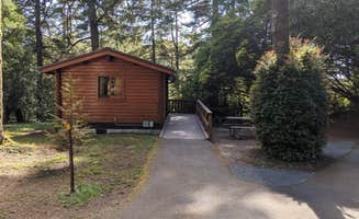Laura M.'s photo of a cabin at Umpqua Lighthouse State Park Campground near Reedsport, OR