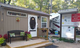 Camping near Kibby Creek Campground: Whispering Surf Campground at Bass Lake, Pentwater, Michigan
