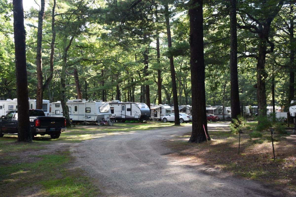 Lisa M.'s photo of rv camping at Whispering Surf Campground at Bass Lake near Custer, MI