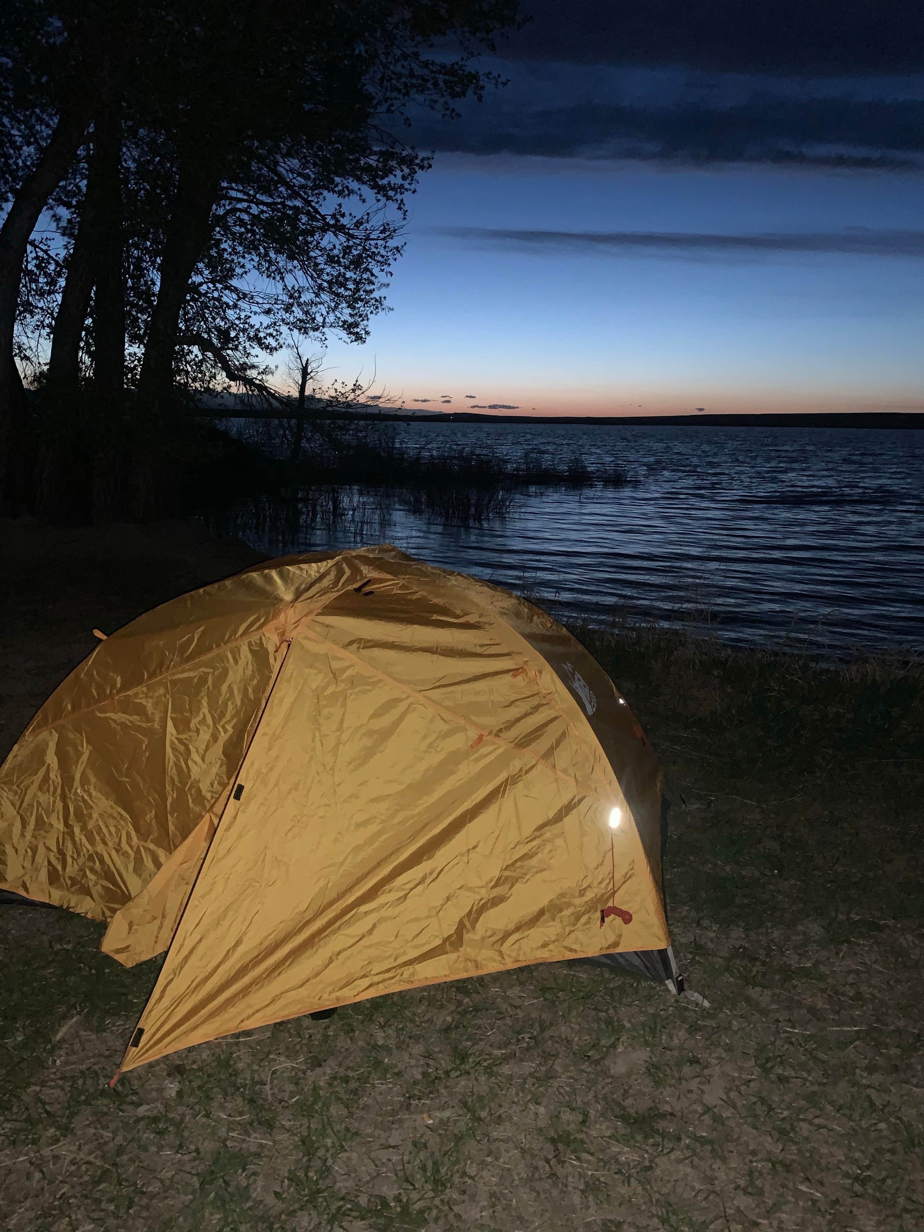 Cameron K.'s photo of tent camping at Eureka Reservoir near Choteau, MT