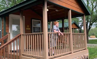 Carrie B.'s photo of a cabin at Kansas City East-Oak Grove KOA near Edwardsville, KS