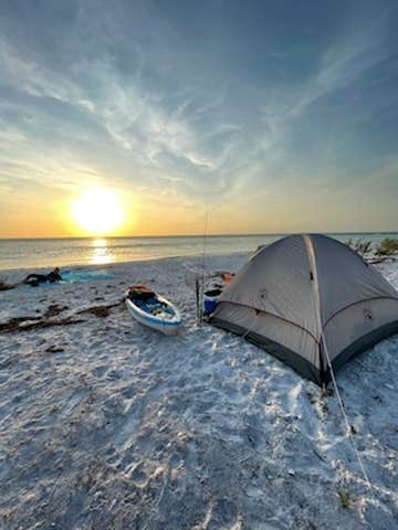 Kaitlin B.'s photo of a dispersed camping area at Anclote Key Preserve State Park Campground near Riverview, FL