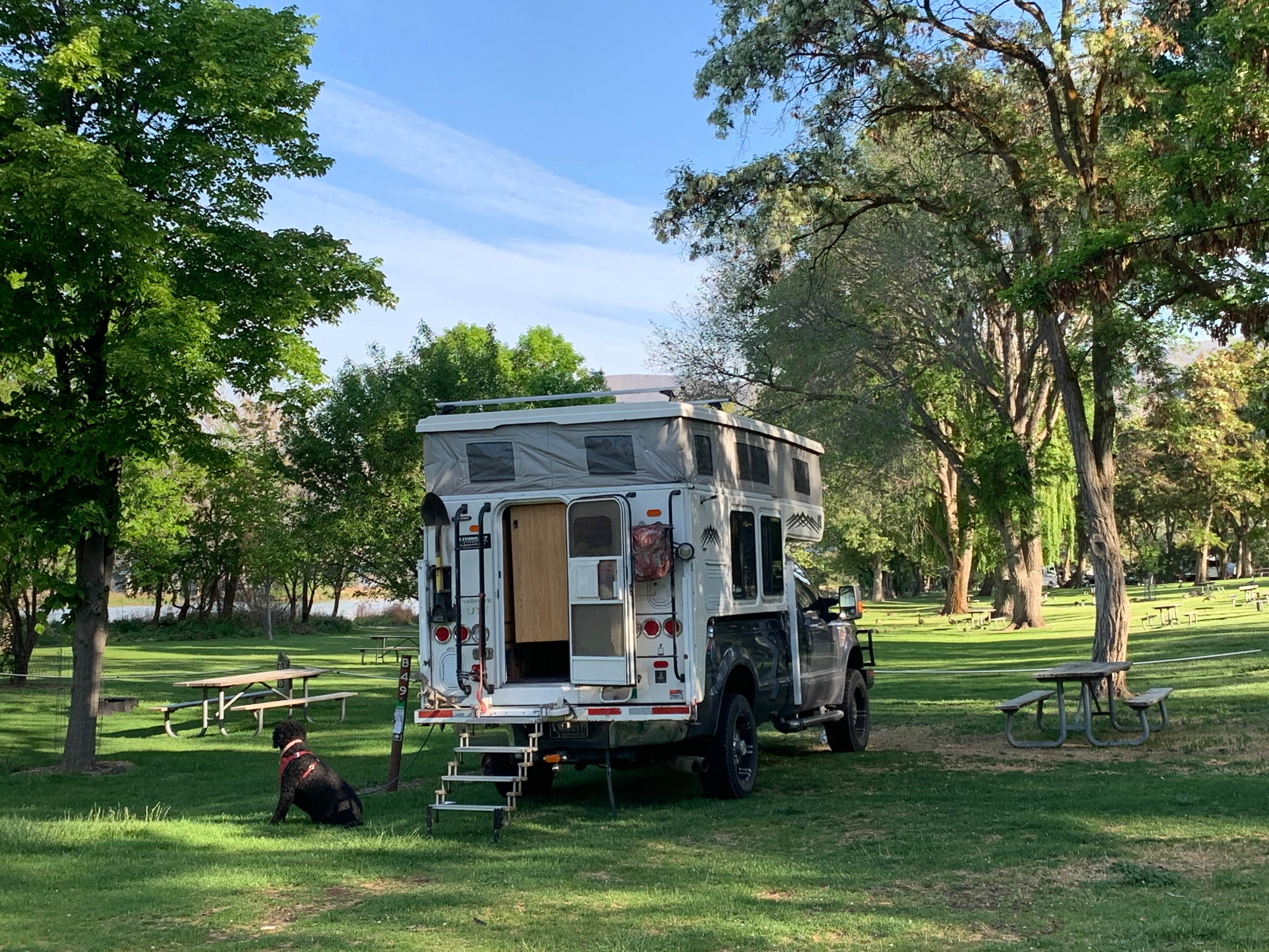 Judy T.'s photo of camping with pets at Deschutes River State Recreation Area near Mikkalo, OR