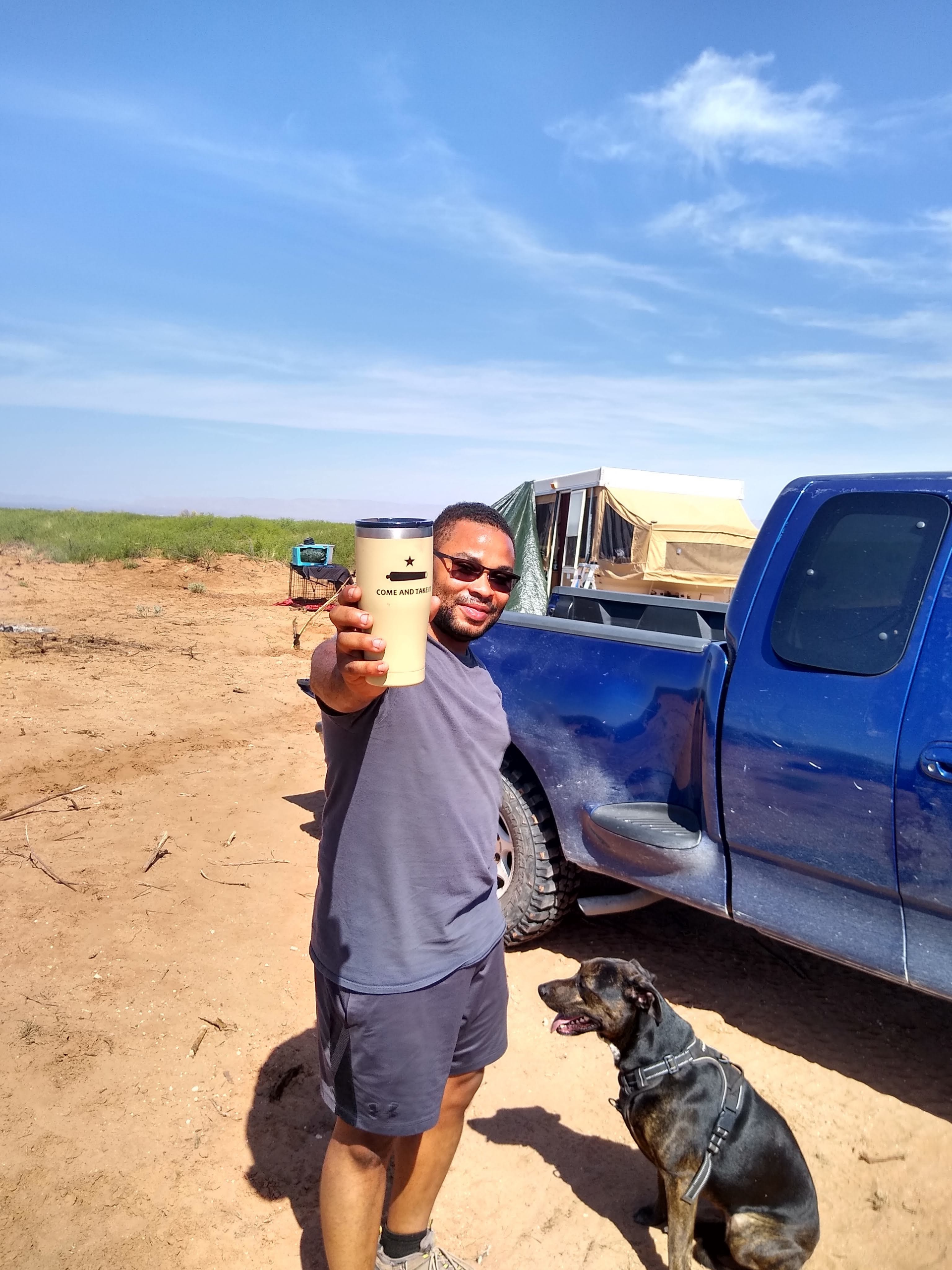 Uthman A.'s photo of camping with pets at Apache Park and Trail Camping near Balmorhea, TX