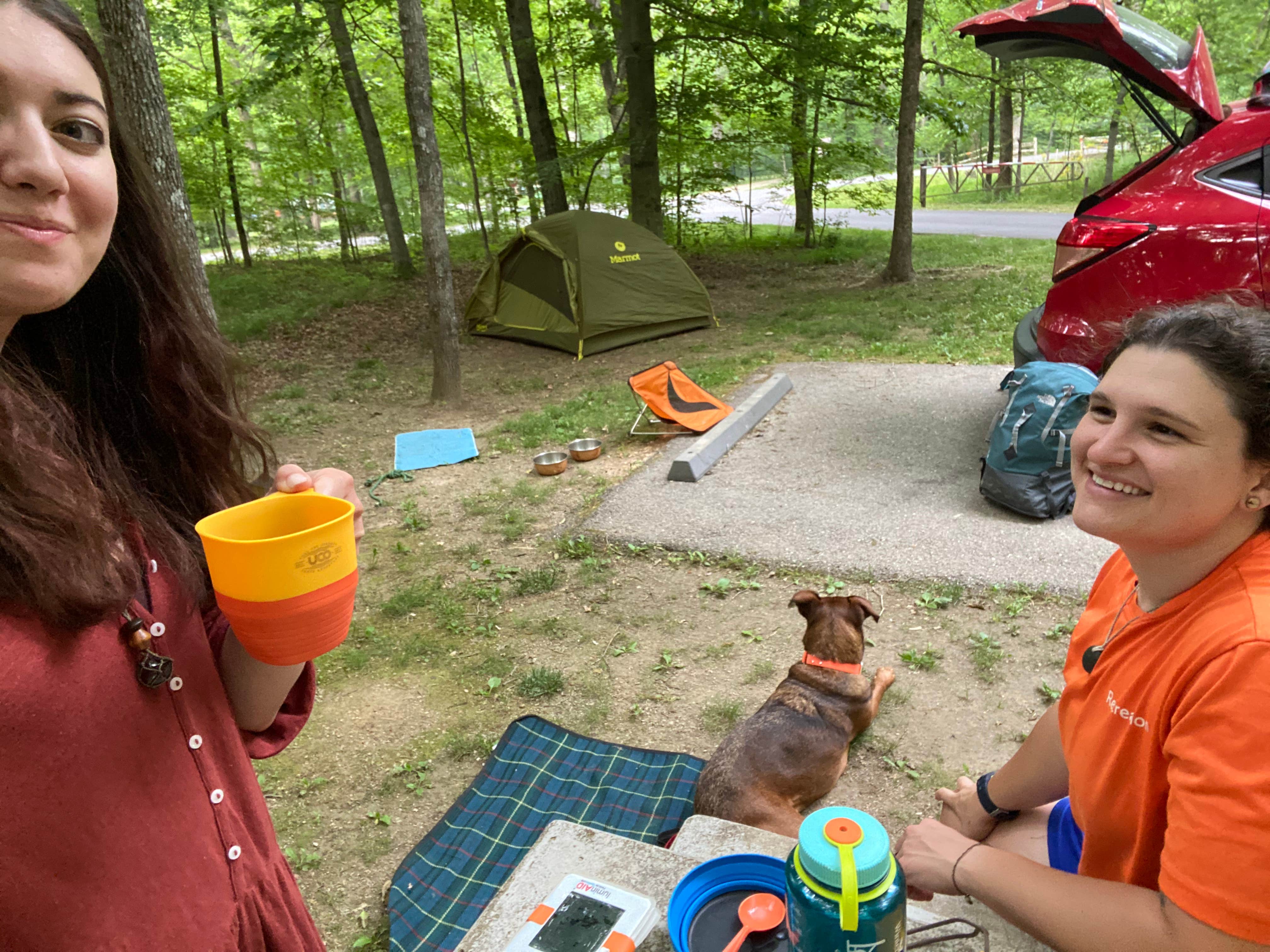 Lena L.'s photo of camping with pets at Mammoth Cave Campground — Mammoth Cave National Park near Campbellsville, KY